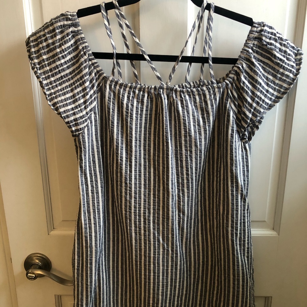 Lush Dress like Linen with Straps Off Shoulder M